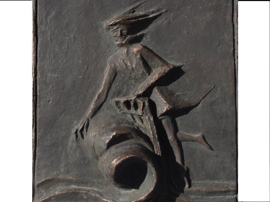 Bronzen plaquette A Bicker-Caarten Berends