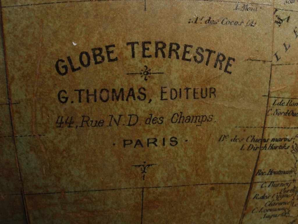 Franse wereldbol G. Thomas 1880-1914