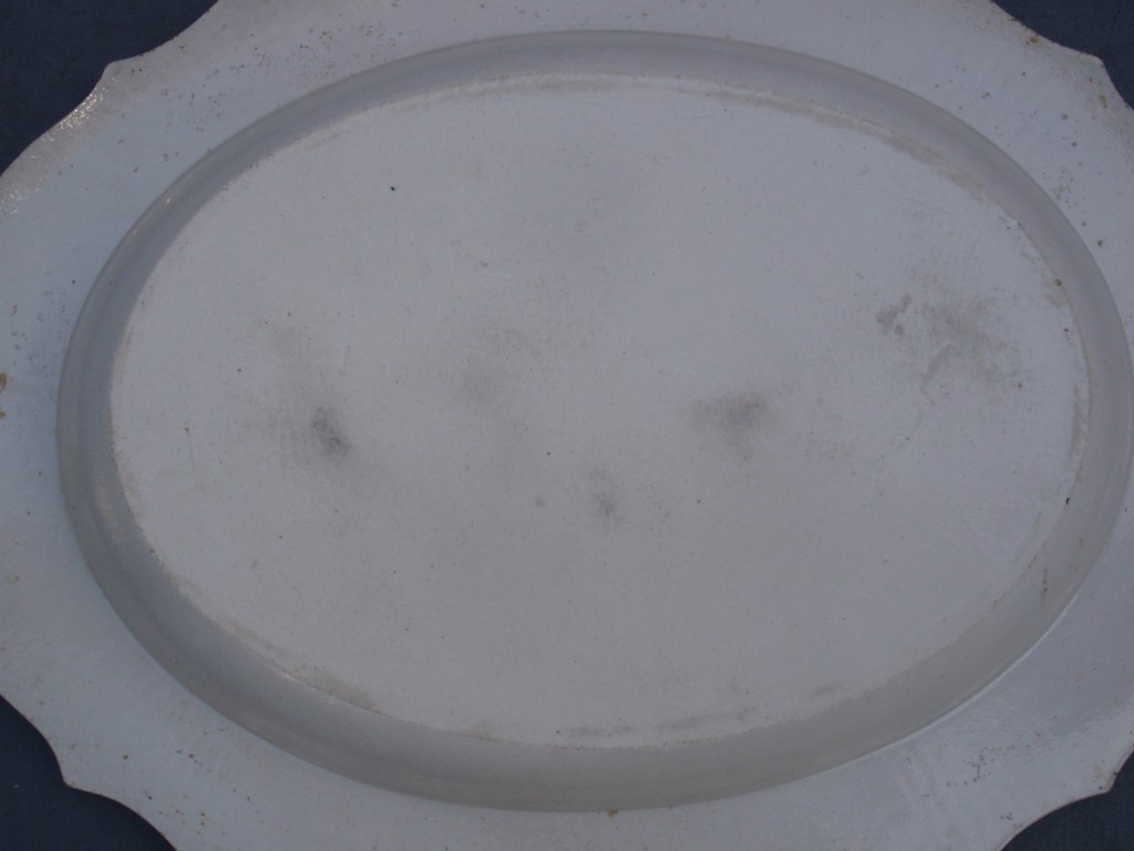 1760's Staffordshire white salt glazed oval dish