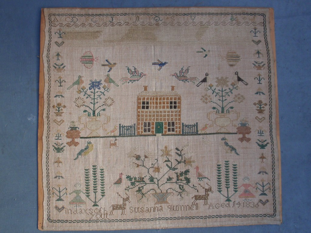 Sampler by Susanna Quinnell 1836 Sussex