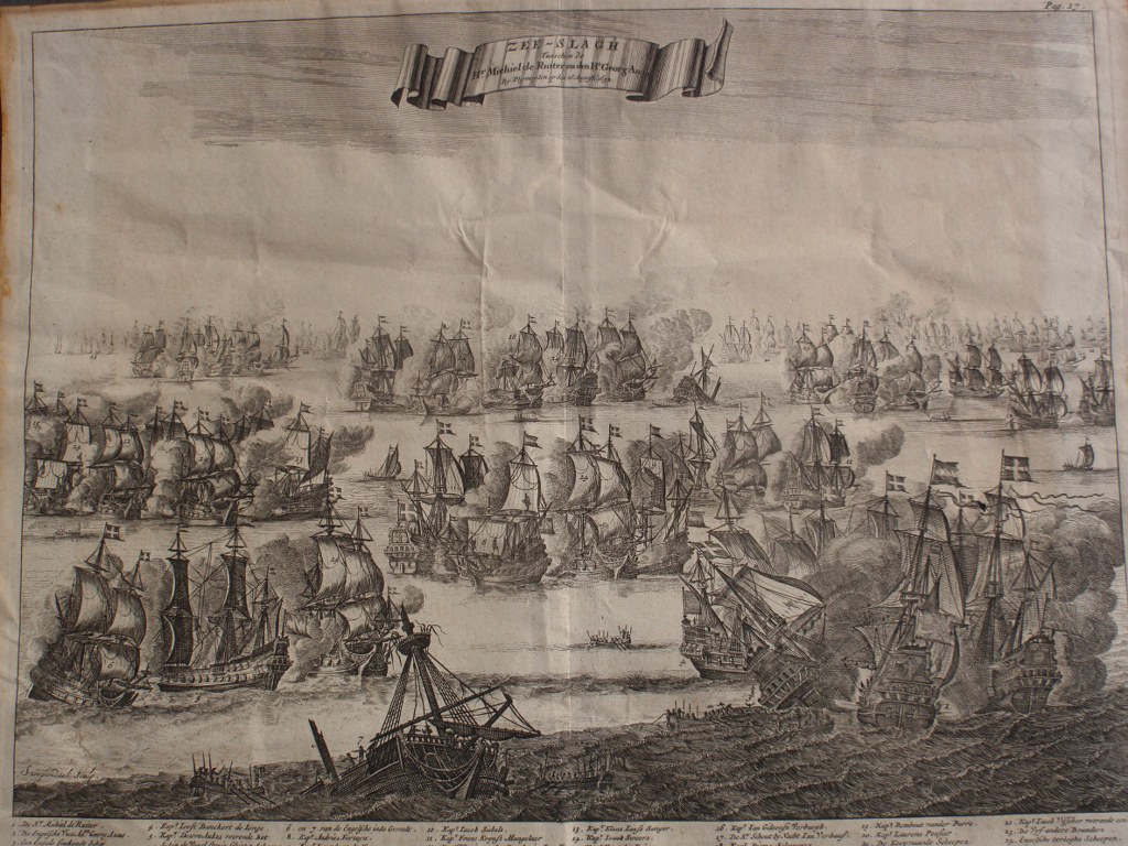 Gravure Zee-slagh by Plymuyden 1672
