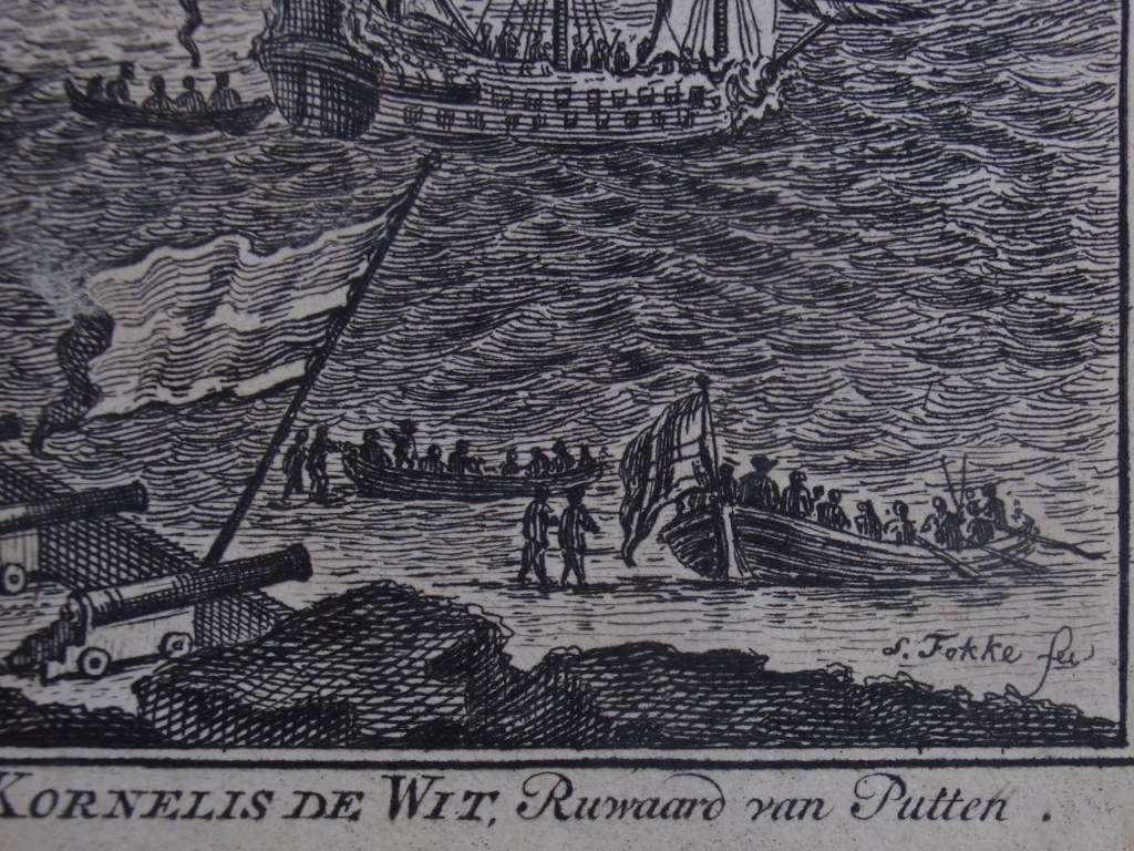 Etching battle of Chatham 1667