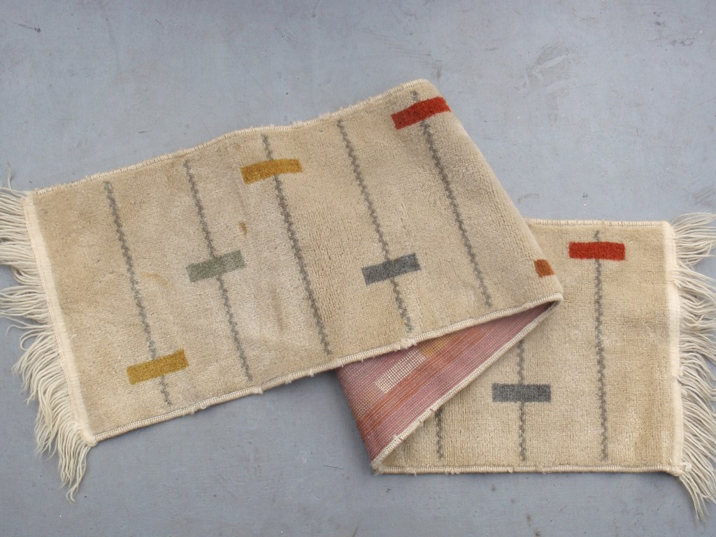 Small Dutch carpet with geometrical motifs