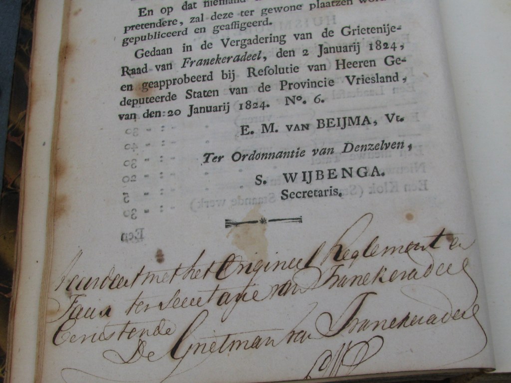 Verzameling verordeningen en veerreglementen van Leeuwarden-1