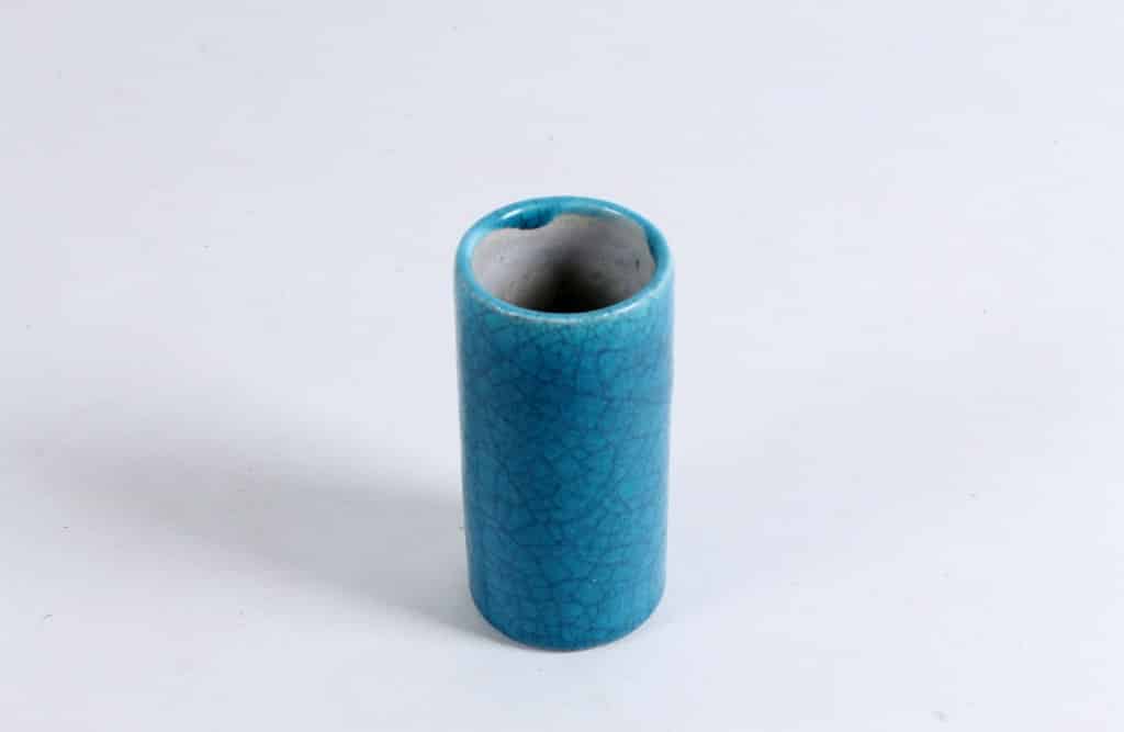 Vase with blue craquelé glaze by Groeneveldt-1