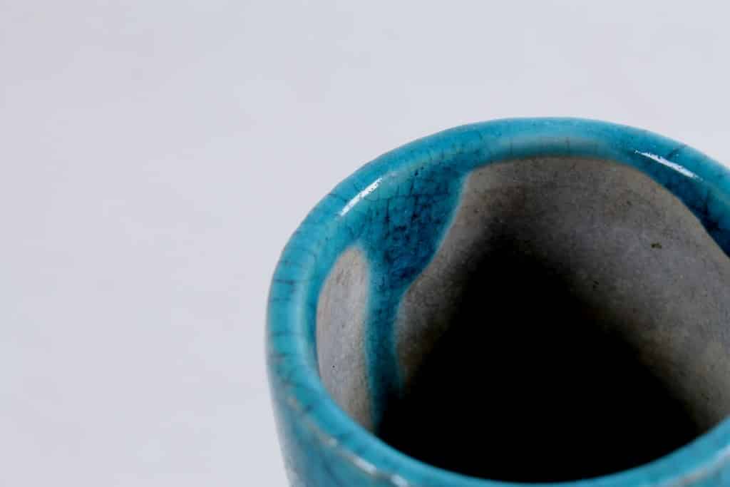Vase with blue craquelé glaze by Groeneveldt-4