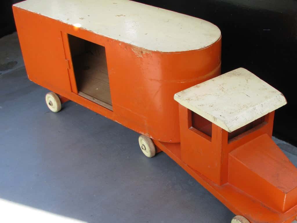 Vintage orange replica ADO truck from around 1950-1