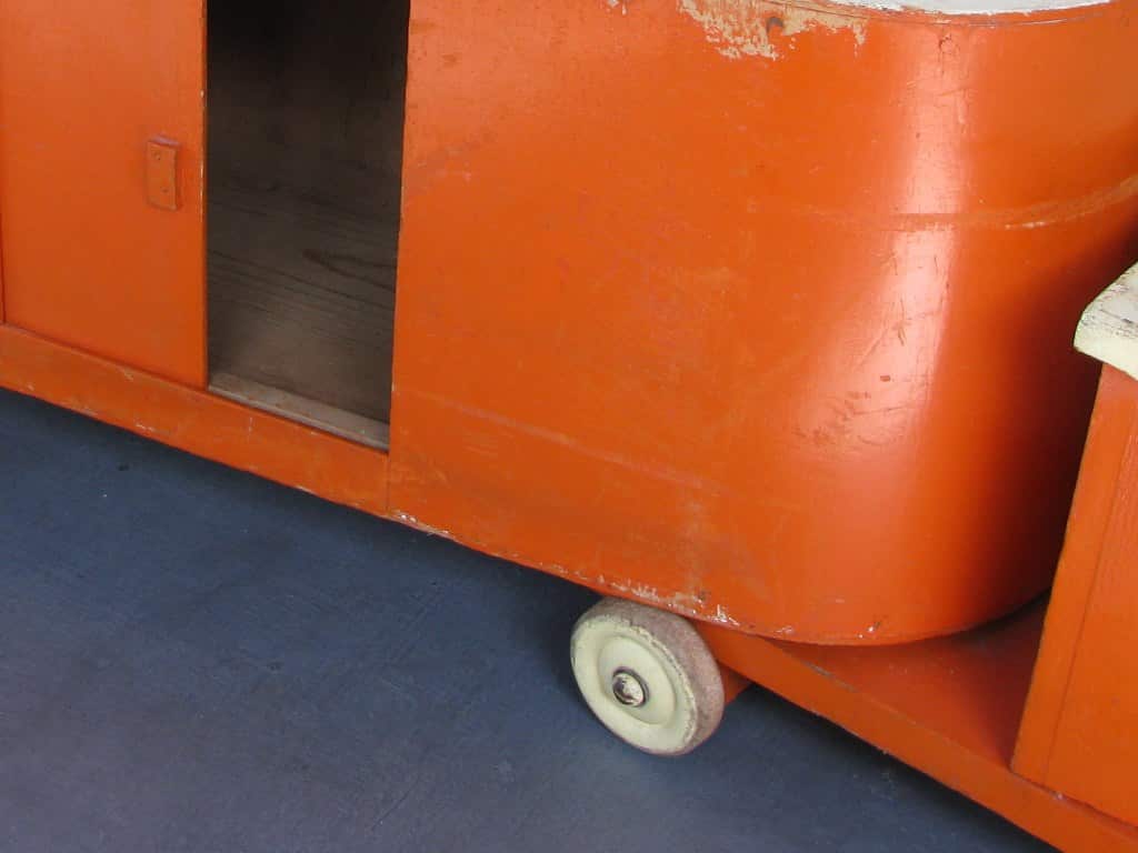 Vintage orange replica ADO truck from around 1950-2