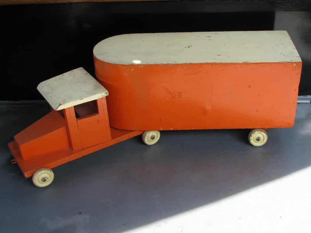 Vintage orange replica ADO truck from around 1950-3