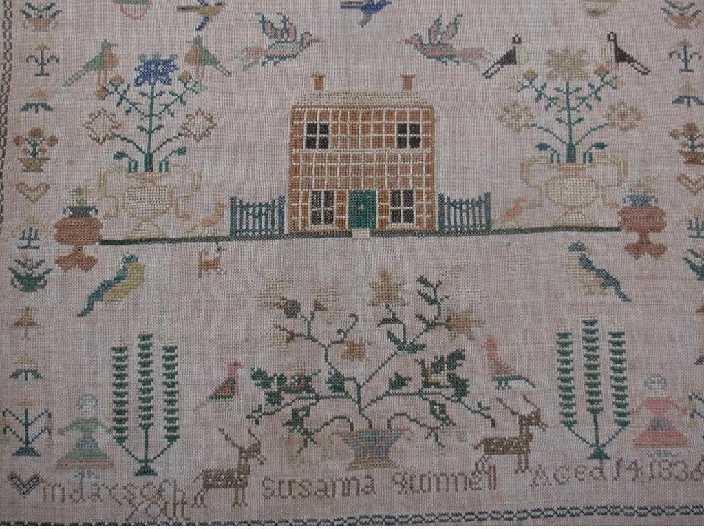Sampler by Susanna Quinnell 1836 Sussex