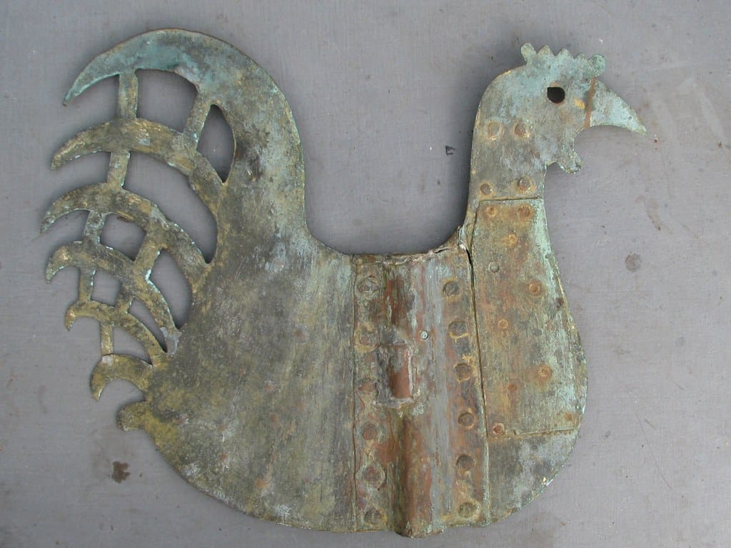 Old Dutch weather vane in the shape of a cock